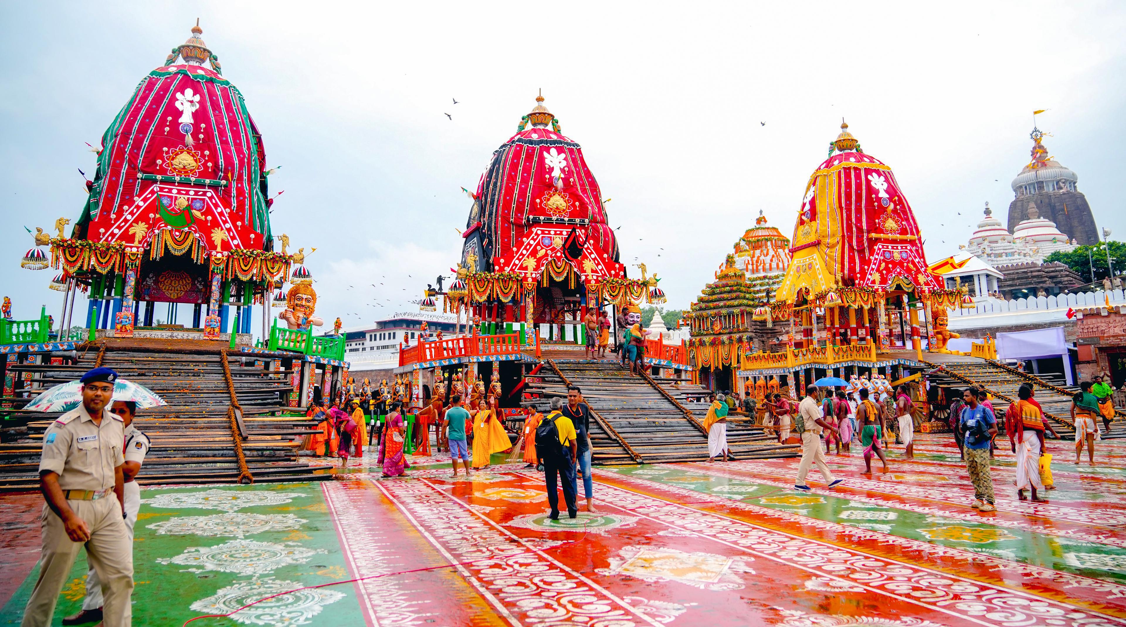 Religious fervour grips Puri as grand chariot festival of Holy siblings begins