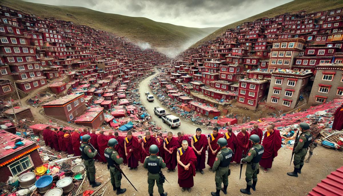 Larung Gar Buddhist Academy in Sichuan China