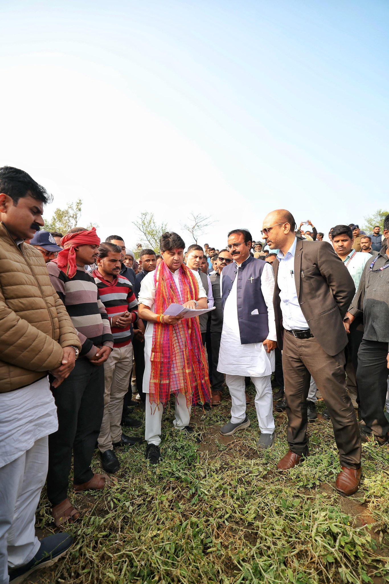 Jyotiraditya Scindia assures compensation for crops destroyed by hailstorm in MP's Guna