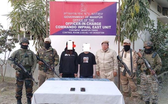 Two women among seven militants held in Manipur; arms recovered