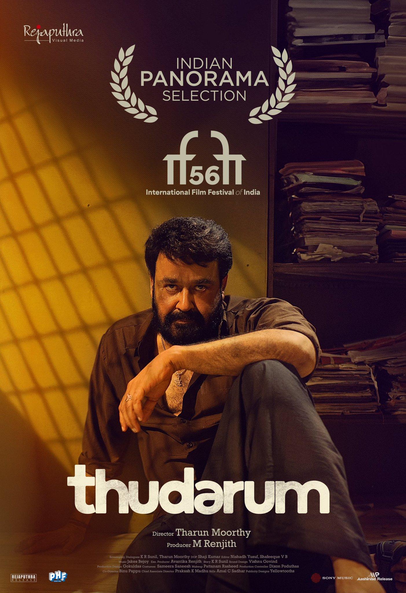 Mohanlal's 'Thudarum' selected for the IFFI: 'Thank you for this incredible recognition'