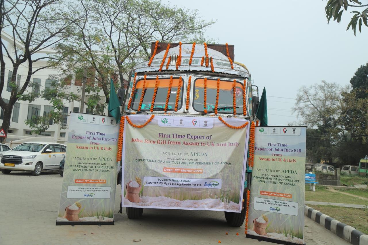 India exports first GI-tagged Joha rice consignment from Assam to UK, Italy
