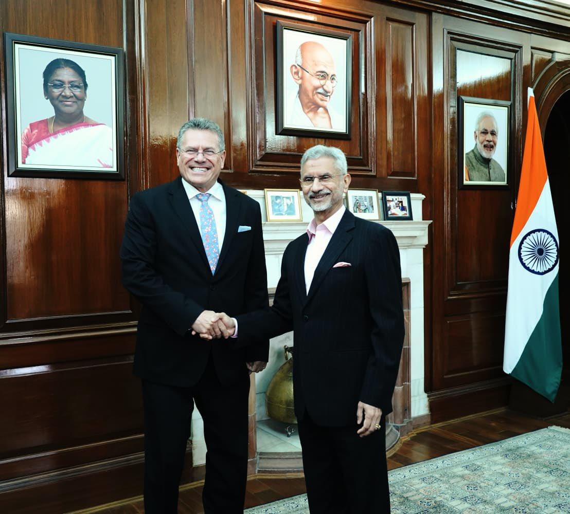 EAM Jaishankar holds talks with EU’s Maros Sefcovic, hopes for productive engagements in India