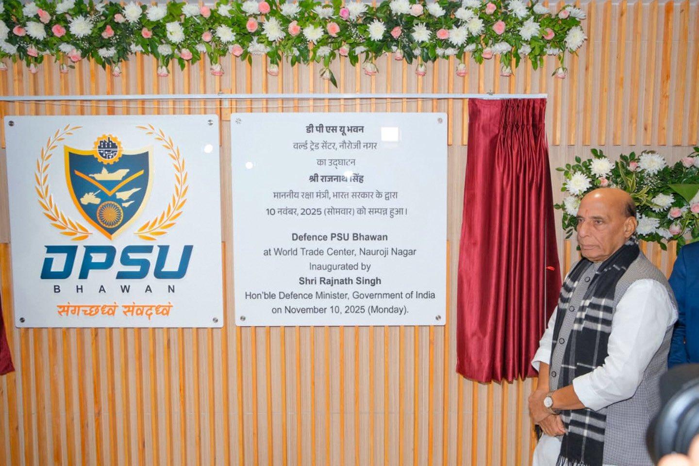 Rajnath Singh inaugurates new DPSU Bhavan, defence PSUs ink 3 major MoUs