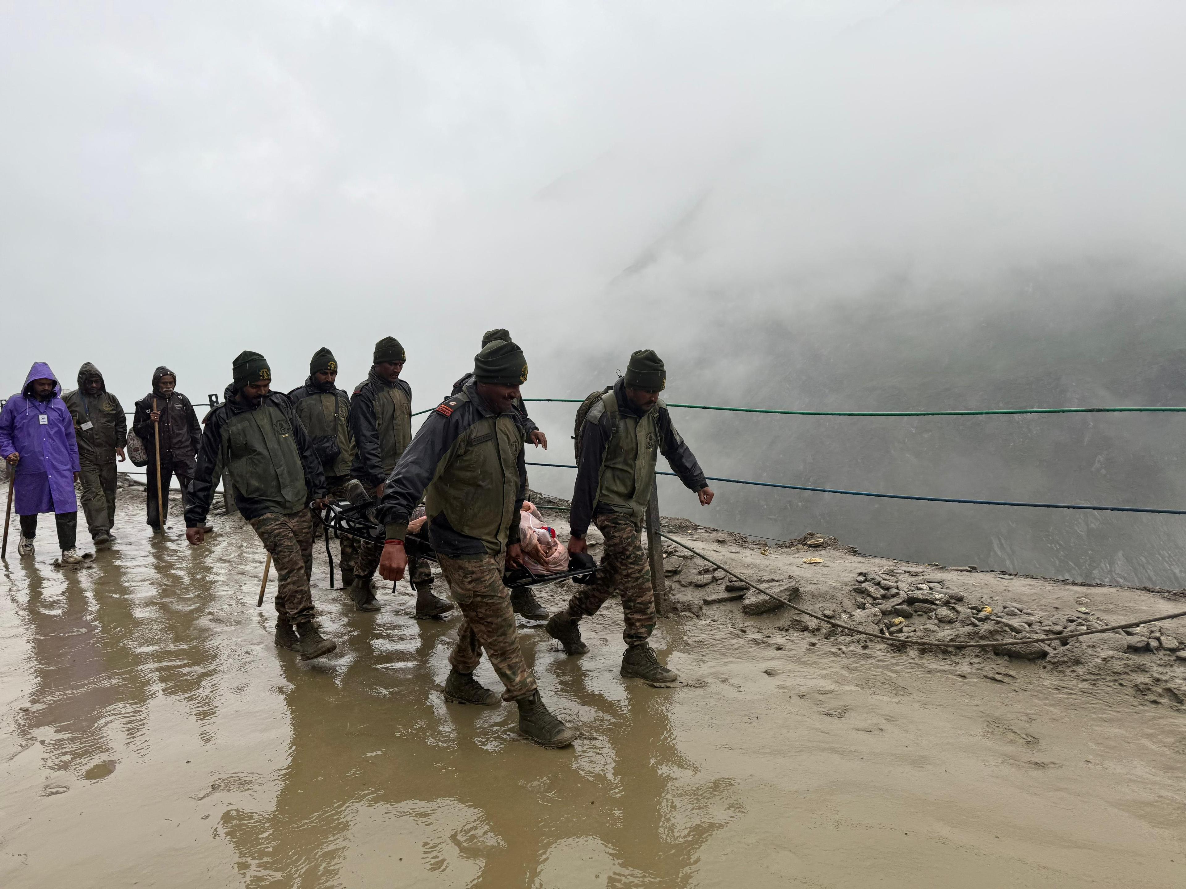 Indian Army rescues pilgrims stranded on Amarnath Yatra route in Kashmir due to landslide, heavy rain
