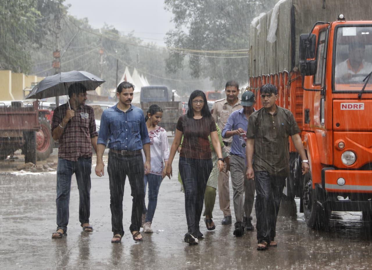 Delhi-NCR drenched: Heavy downpour brings relief from heat, but city chokes on traffic snarls