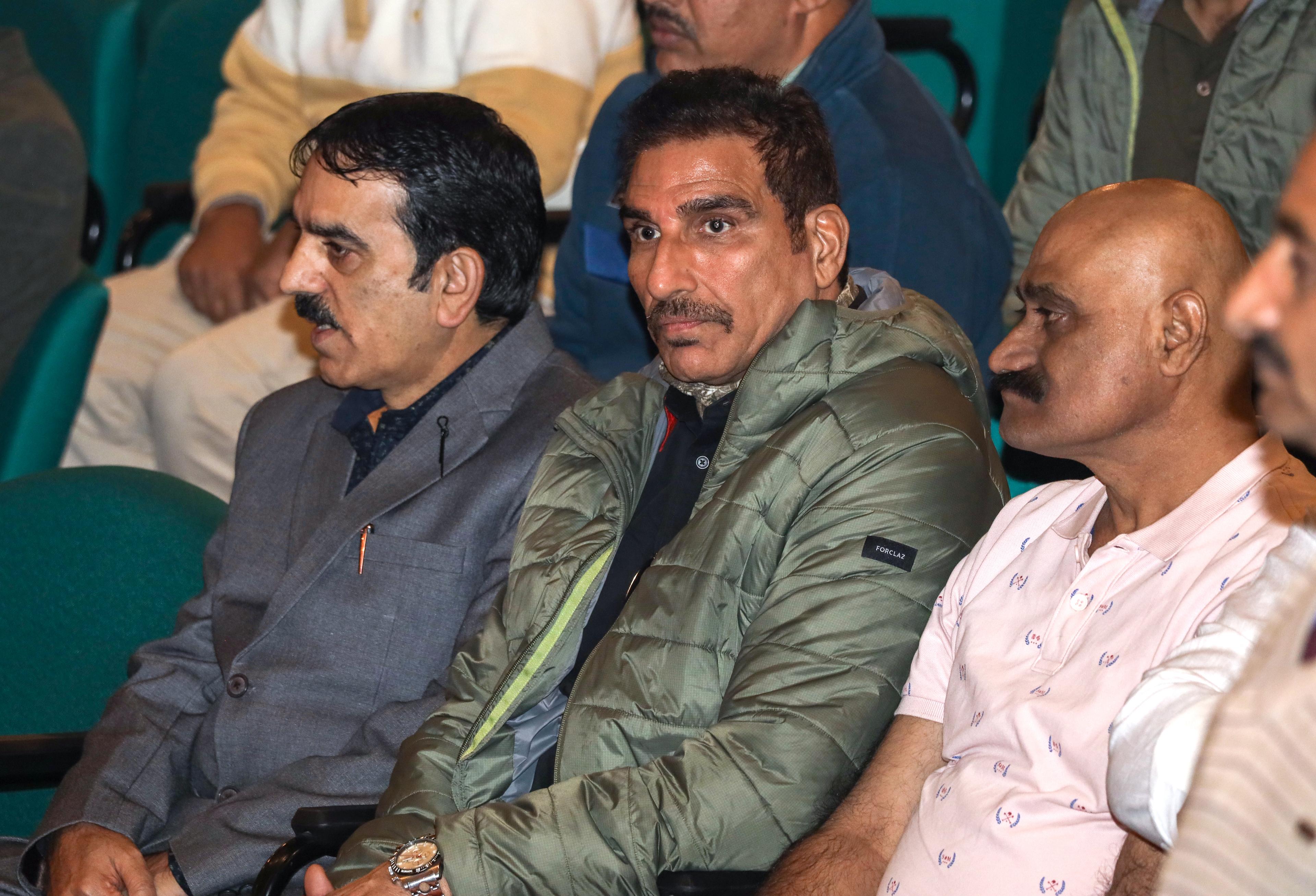 Bollywood actor Mukesh Rishi watches J&K Assembly proceedings from Speaker's Gallery
