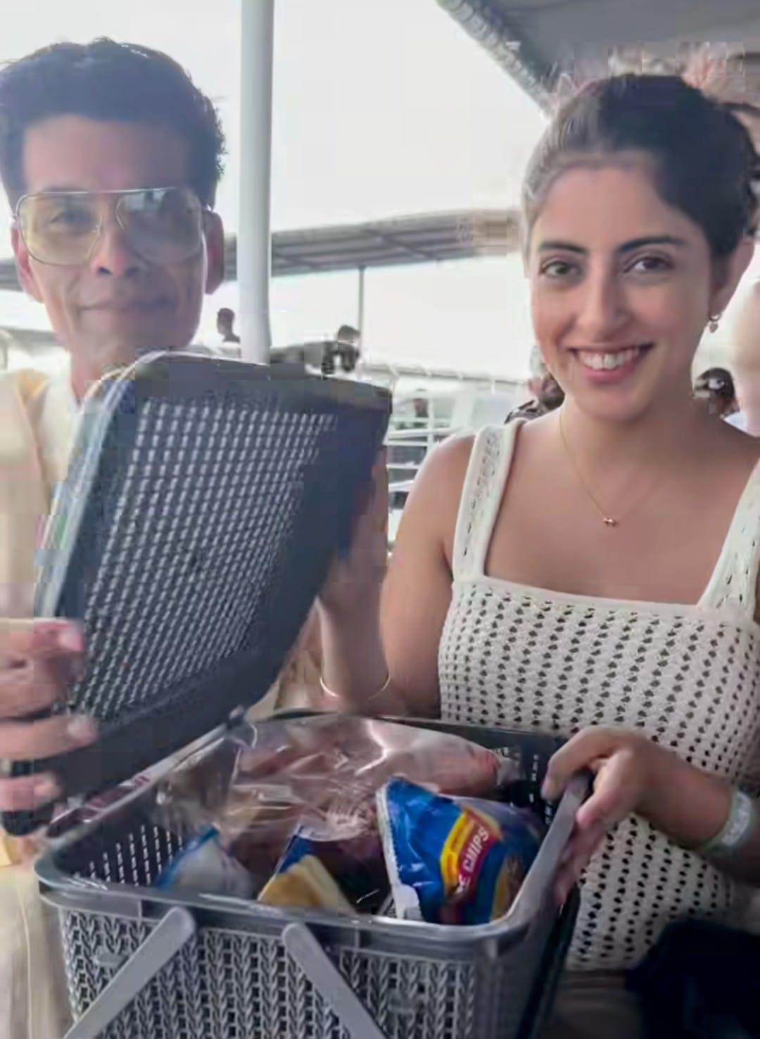 Farah Khan, Karan Johar head to Alibaug by ferry; Navya Nanda joins for “Bridgerton-style” picnic