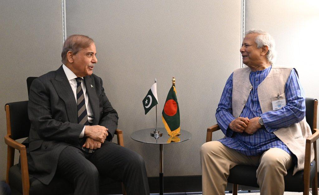 Muhammad Yunus, Shehbaz Sharif meet on UNGA sidelines, discuss trade, economic ties