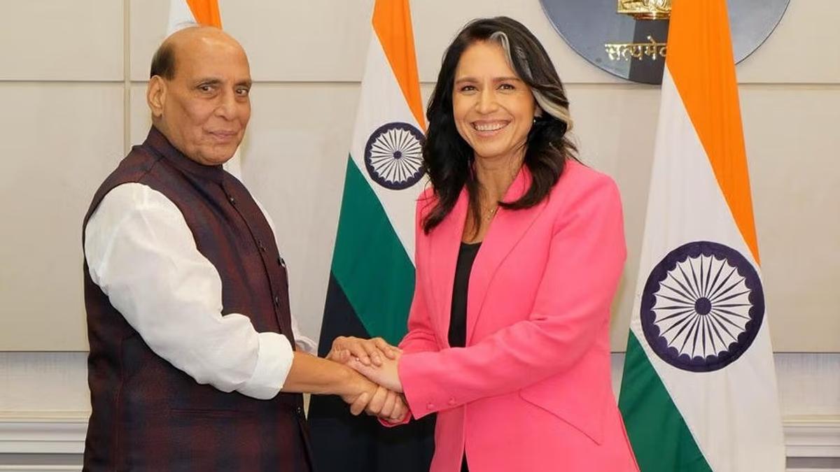 Rajnath Singh and Tulsi Gabbard