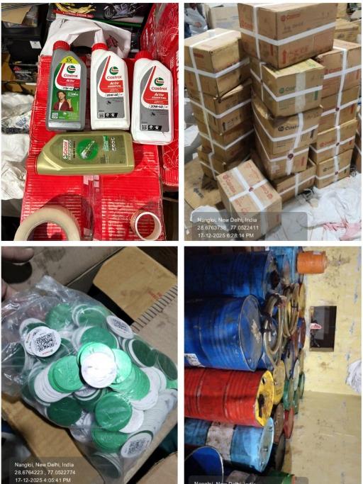 Delhi: Fake lubricant manufacturing unit busted in Nangloi; Rs 1 cr stock seized