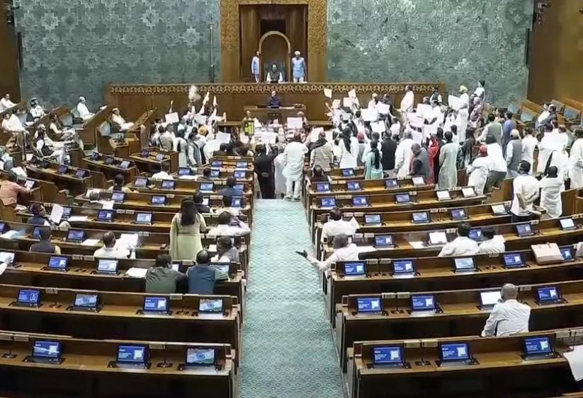 Opposition ruckus continues, Lok Sabha adjourned till 2 pm