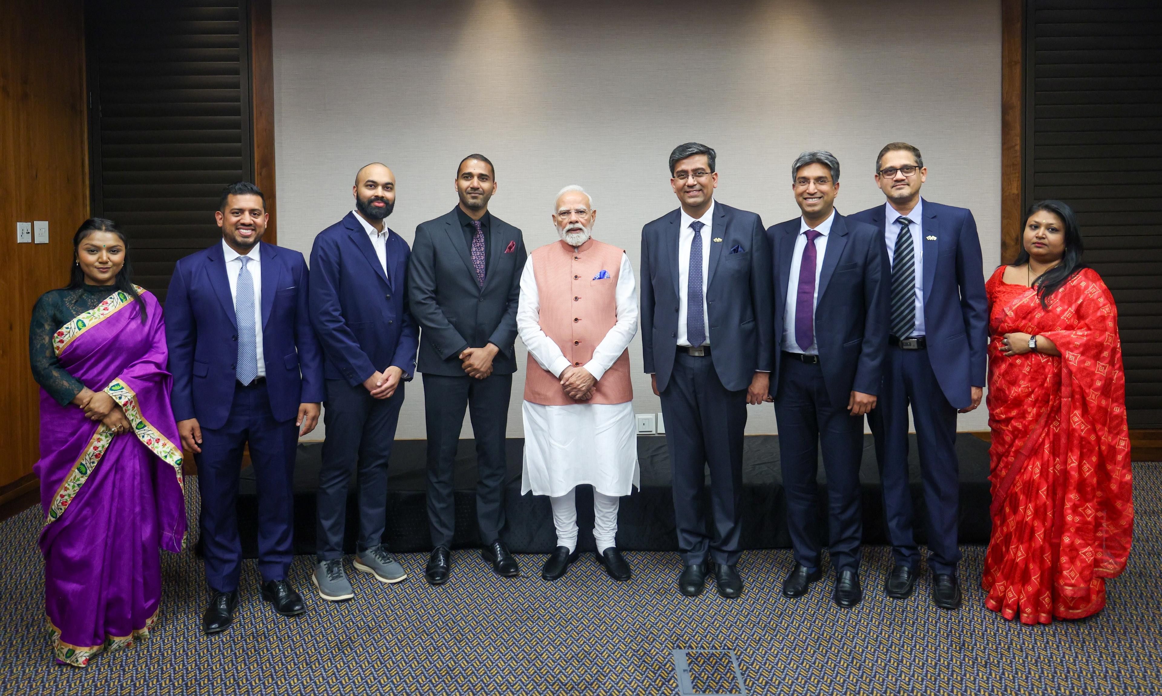 PM Modi meets Indian-origin tech entrepreneurs in South Africa, calls for deeper engagement with India