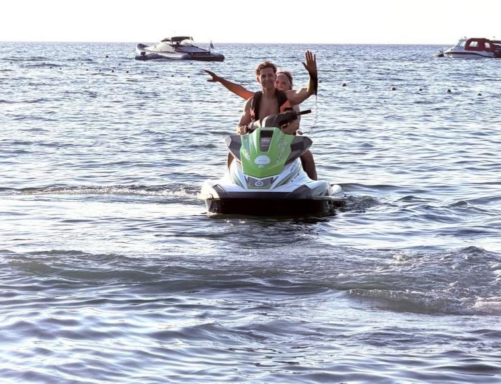 Hrithik Roshan takes his life's 'leading lady' on a thrill jet ski ride amidst vast ocean