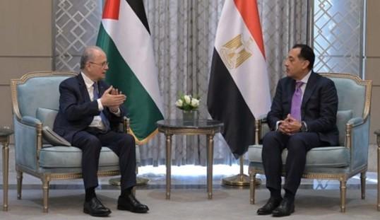 Egyptian, Palestinian PMs discuss developments in Palestine