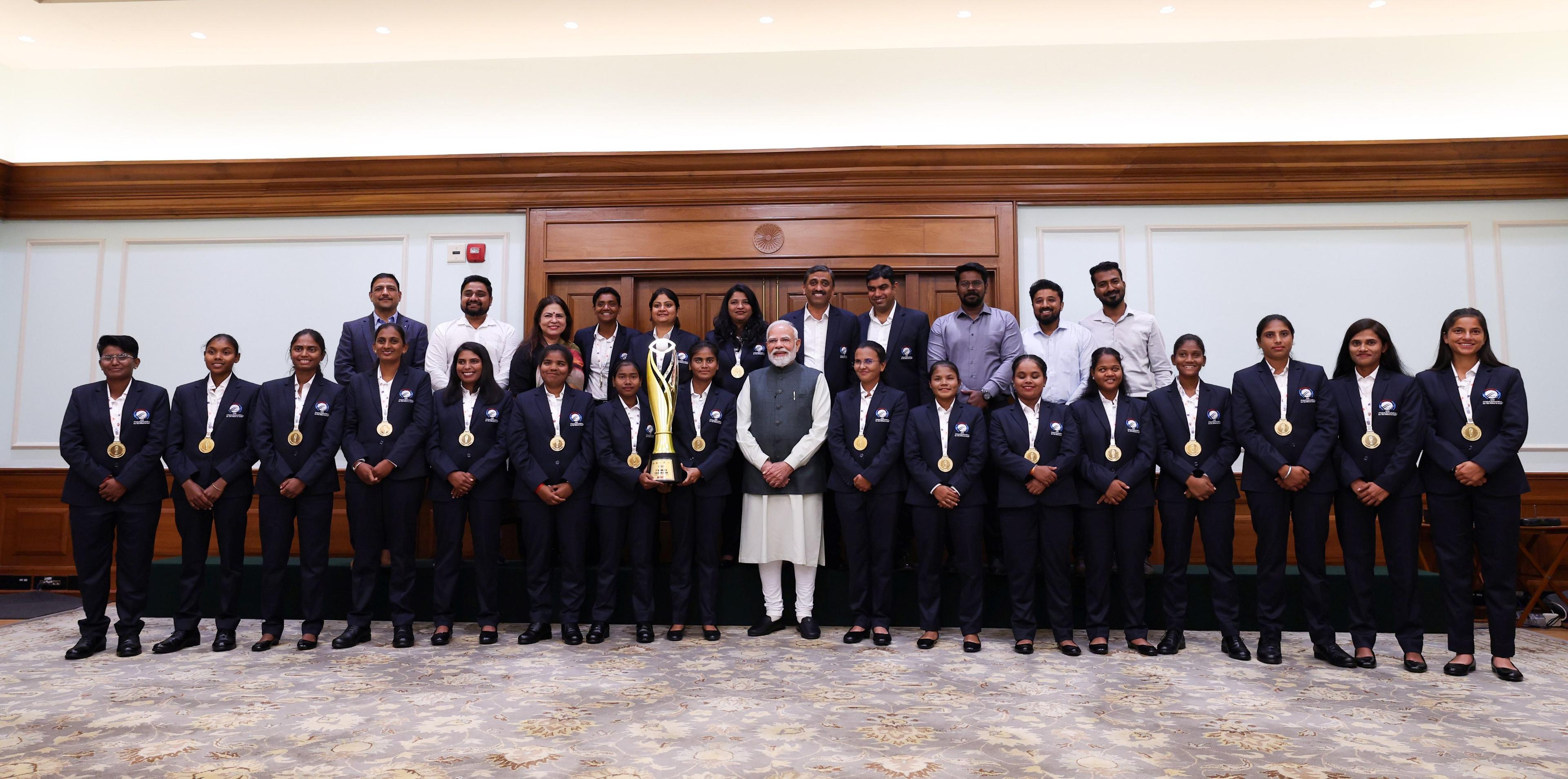 PM Modi commends Blind Women’s Cricket Team for overcoming challenges, showcasing talent and national pride (Ld)