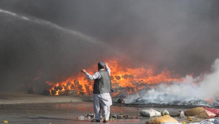 Blaze reduces 43 shops to ashes in Afghanistan's Badakhshan