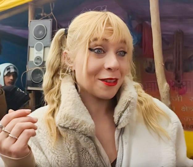 Prayagraj: Italian woman visits Magh Mela, calls India ‘magical’