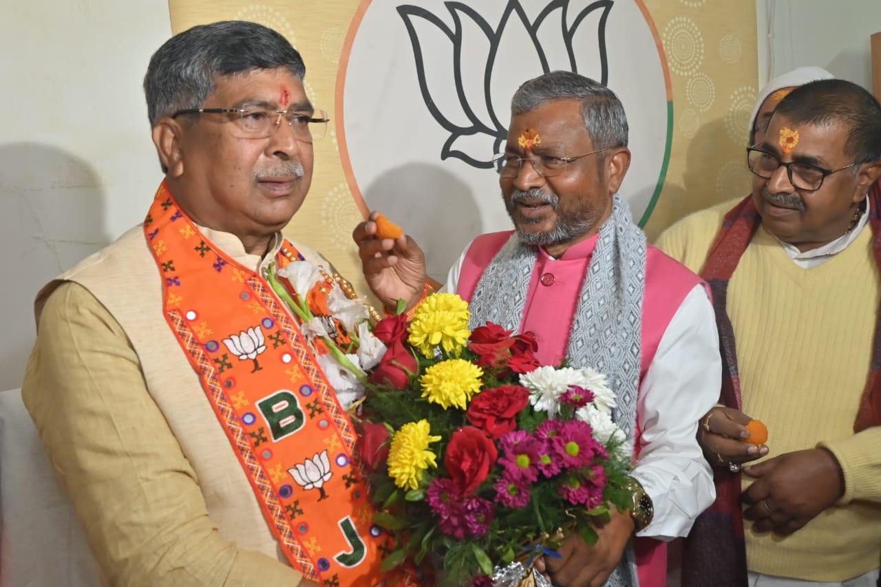 Newly elected Jharkhand BJP chief Aditya Sahu assumes charge, vows ‘double engine’ govt