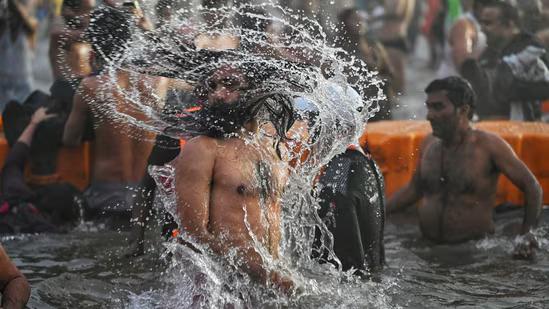 Naga Sadhus Begin First Amrit Snan at Triveni Sangam