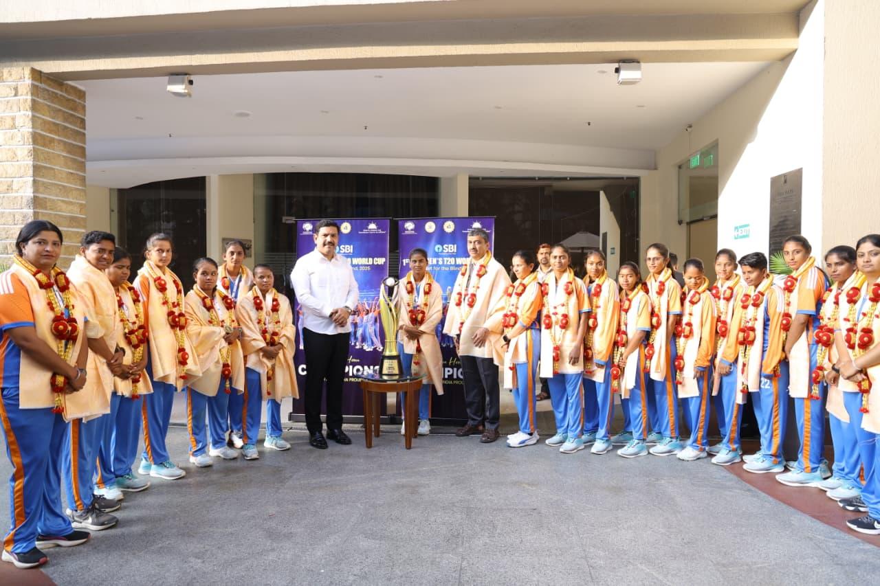 'Historic win', says BJP after felicitating Blind Women's T20 Cricket team