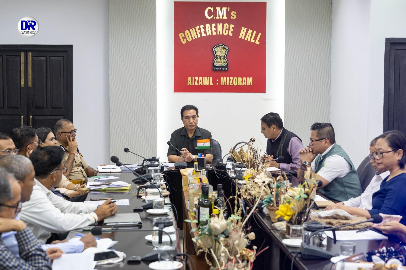 CM Lalduhoma reviews arrangements for PM Modi's Mizoram visit, railway project inauguration