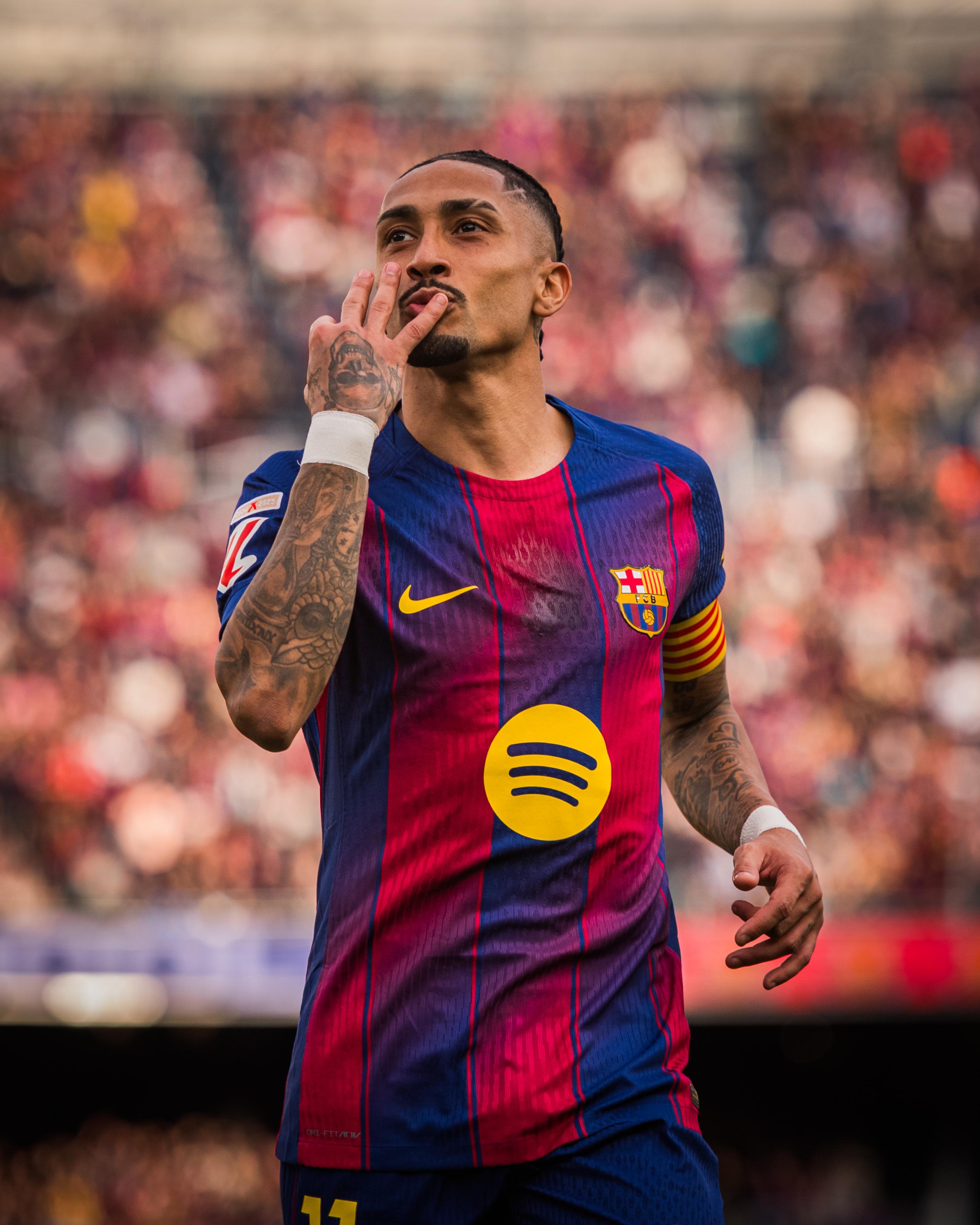 Raphinha hat-trick keeps Barcelona 4 clear in La Liga