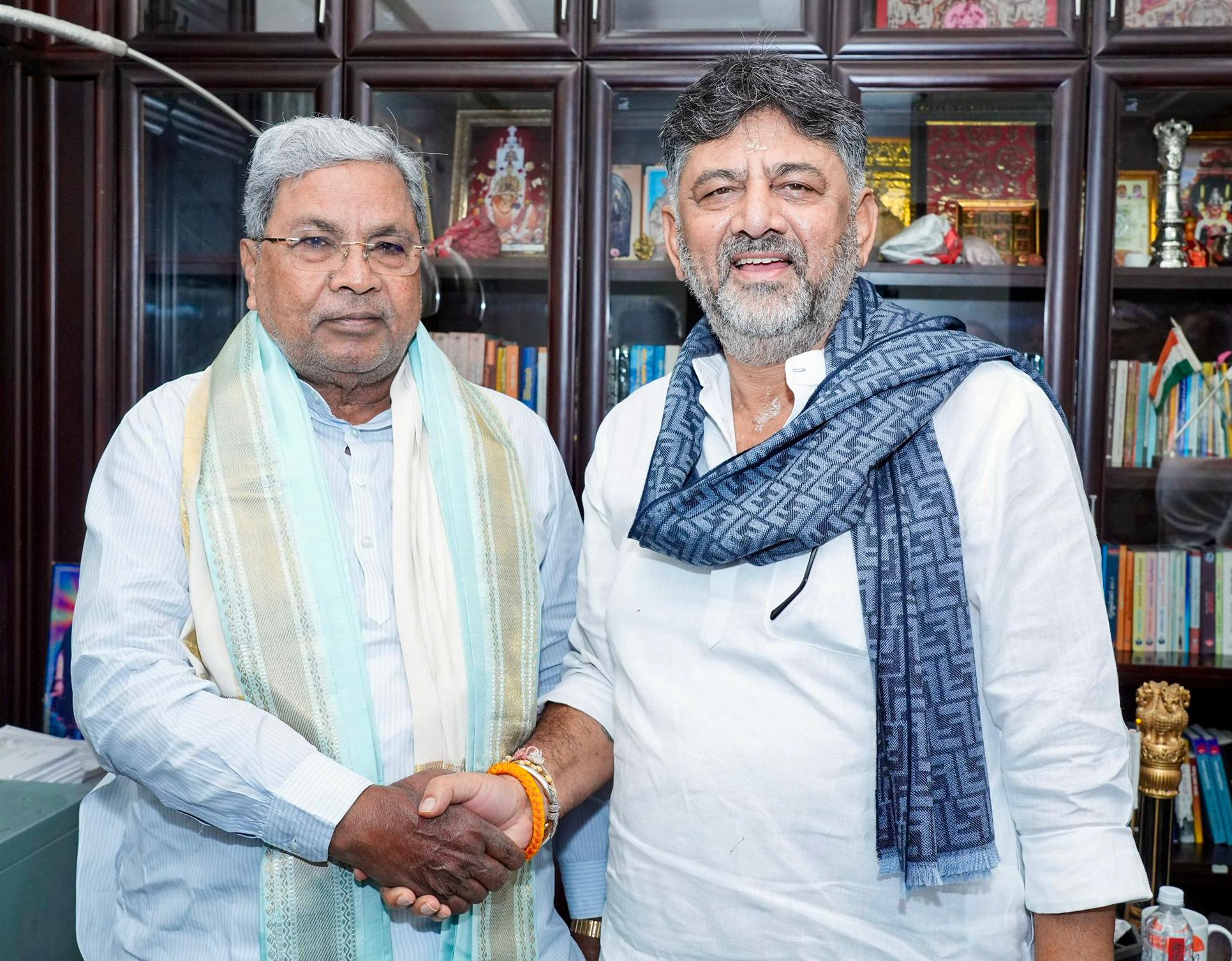 Shivakumar congratulates Siddaramaiah as he is set to equal record as Karnataka’s longest-serving CM