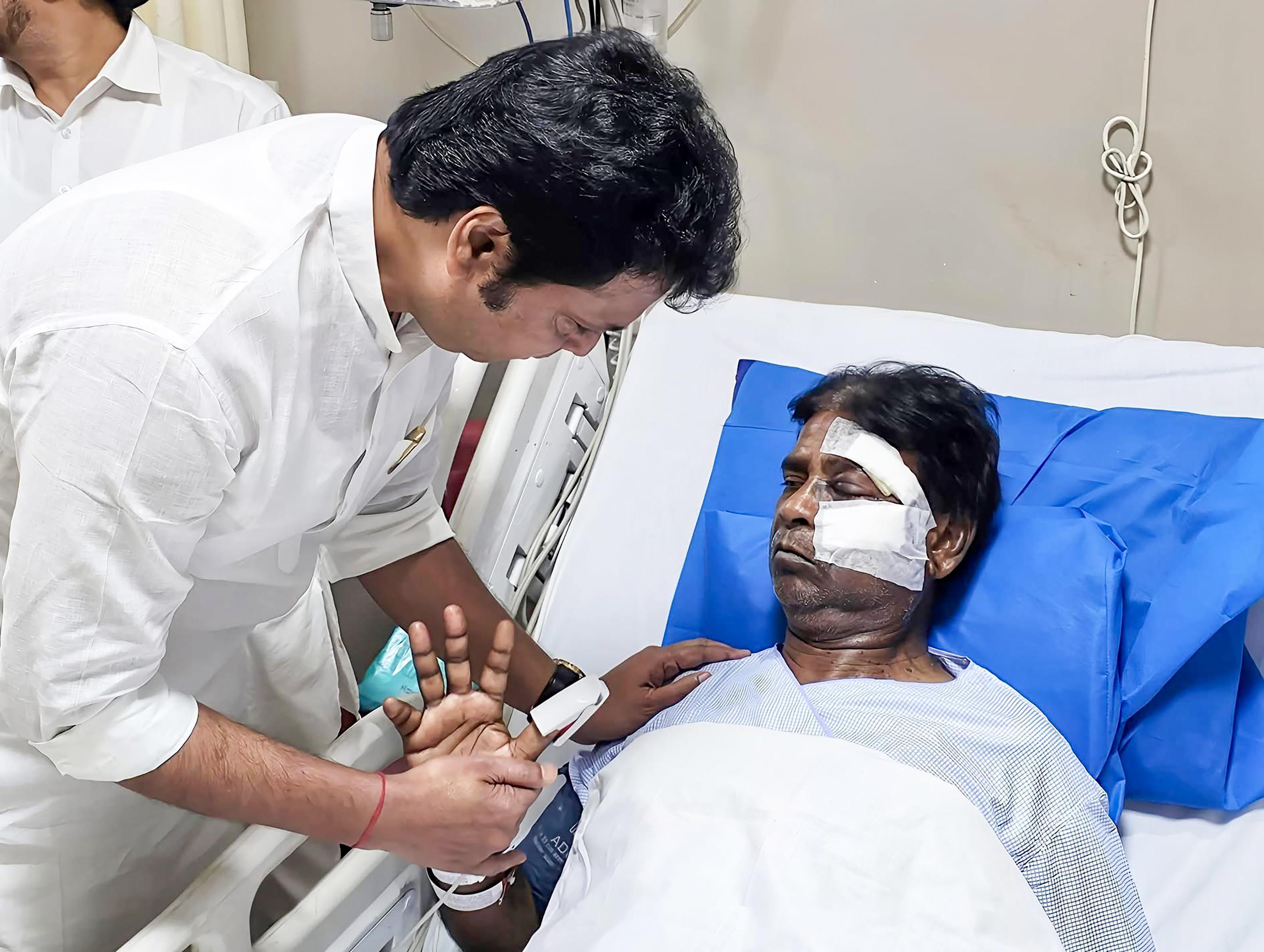 BJP to highlight photograph of injured party MP Khagen Murmu in Bengal, Bihar ahead of polls