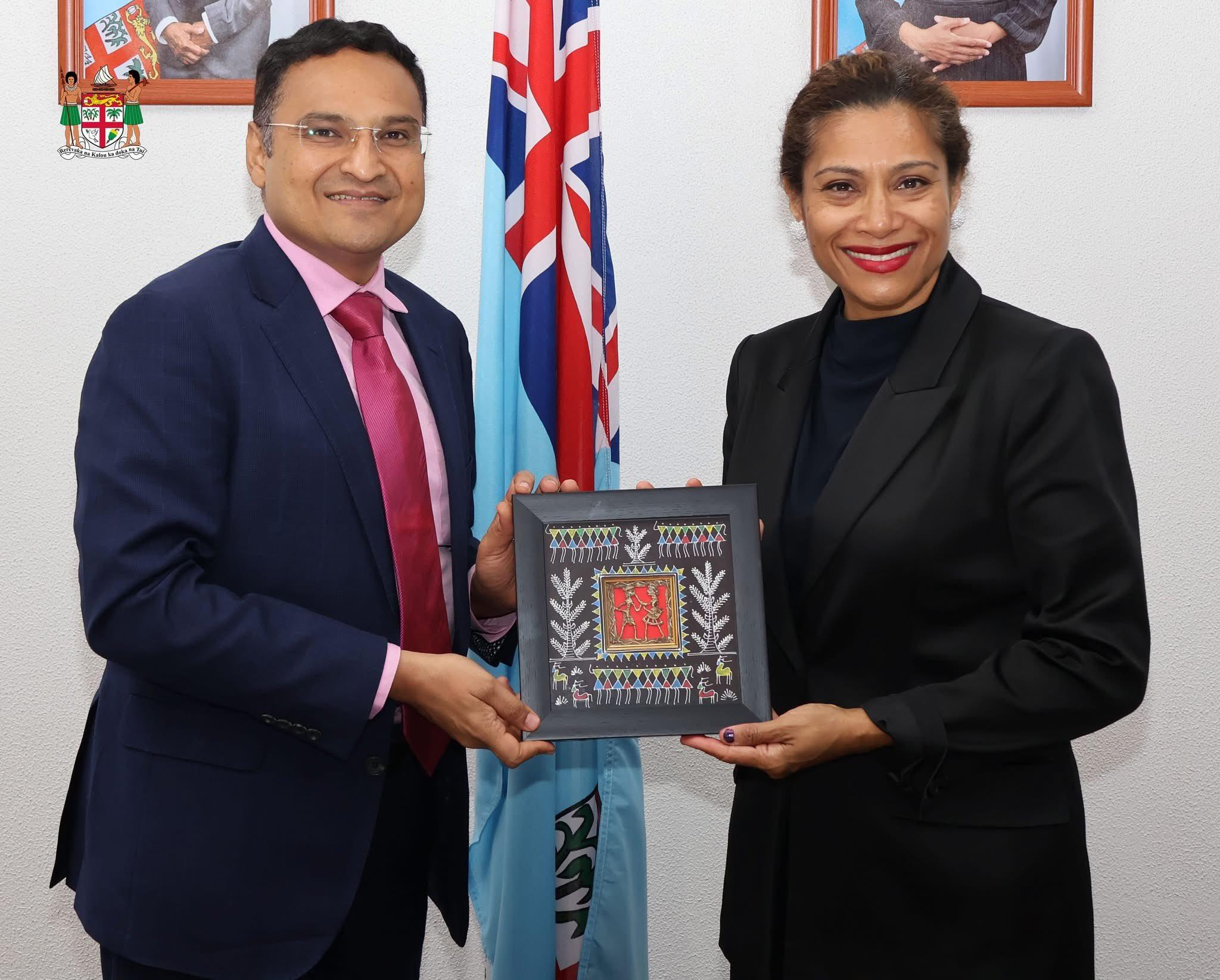 India and Fiji discuss strengthening cooperation in digital and multimedia communications, climate initiatives