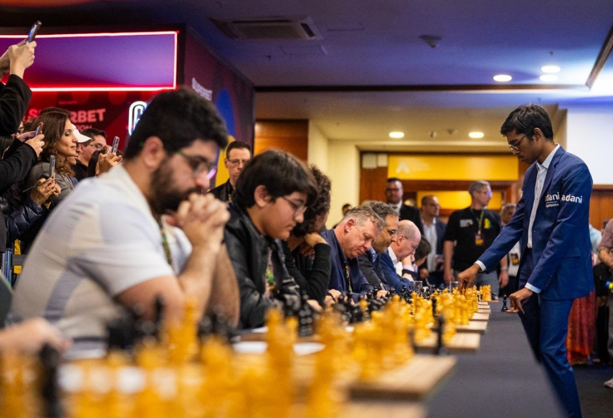 Praggnanandhaa shows off chess moves at Grand Chess Tour Finals exhibition in Sao Paulo