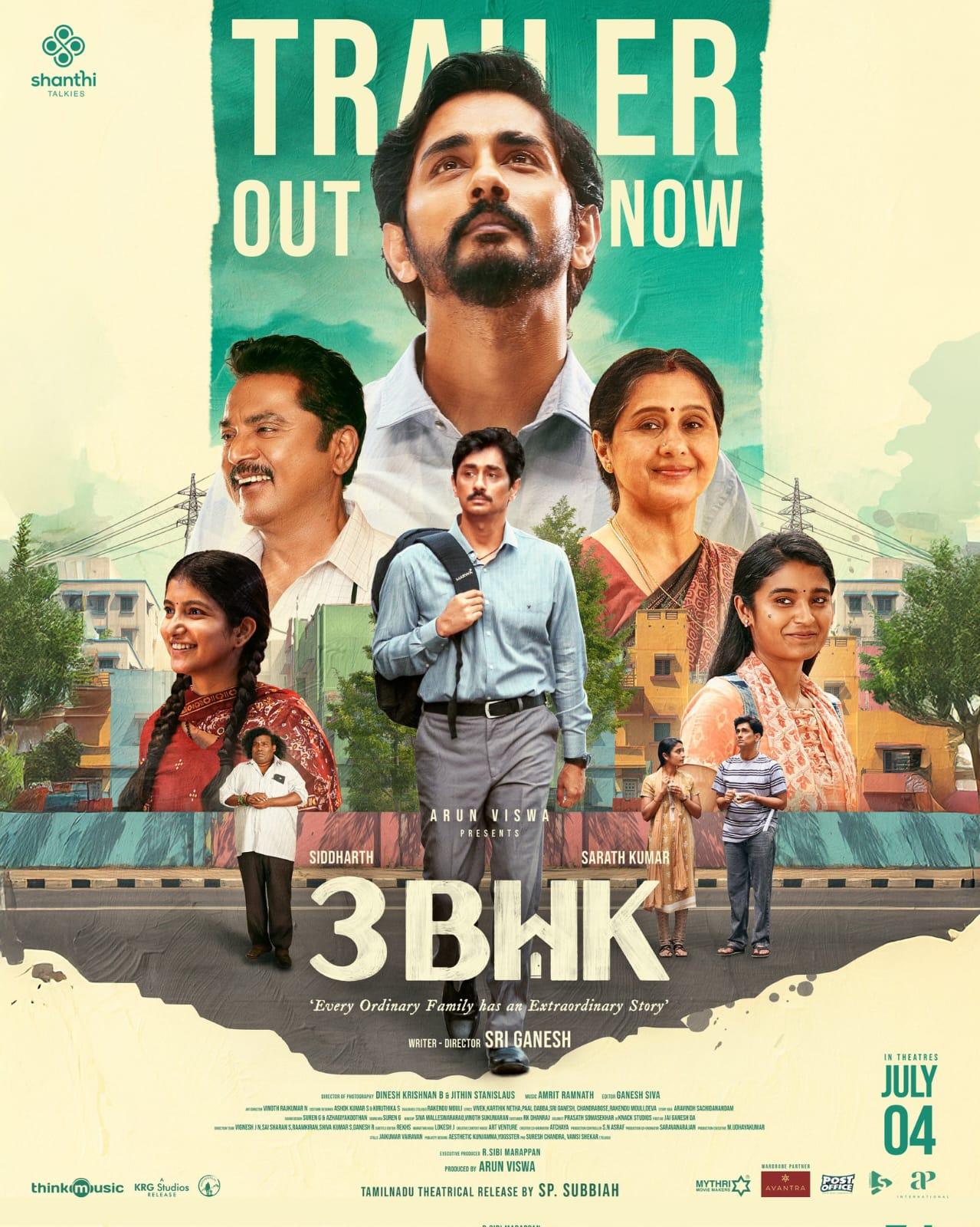 Trailer of Siddharth's gripping family drama '3BHK' released