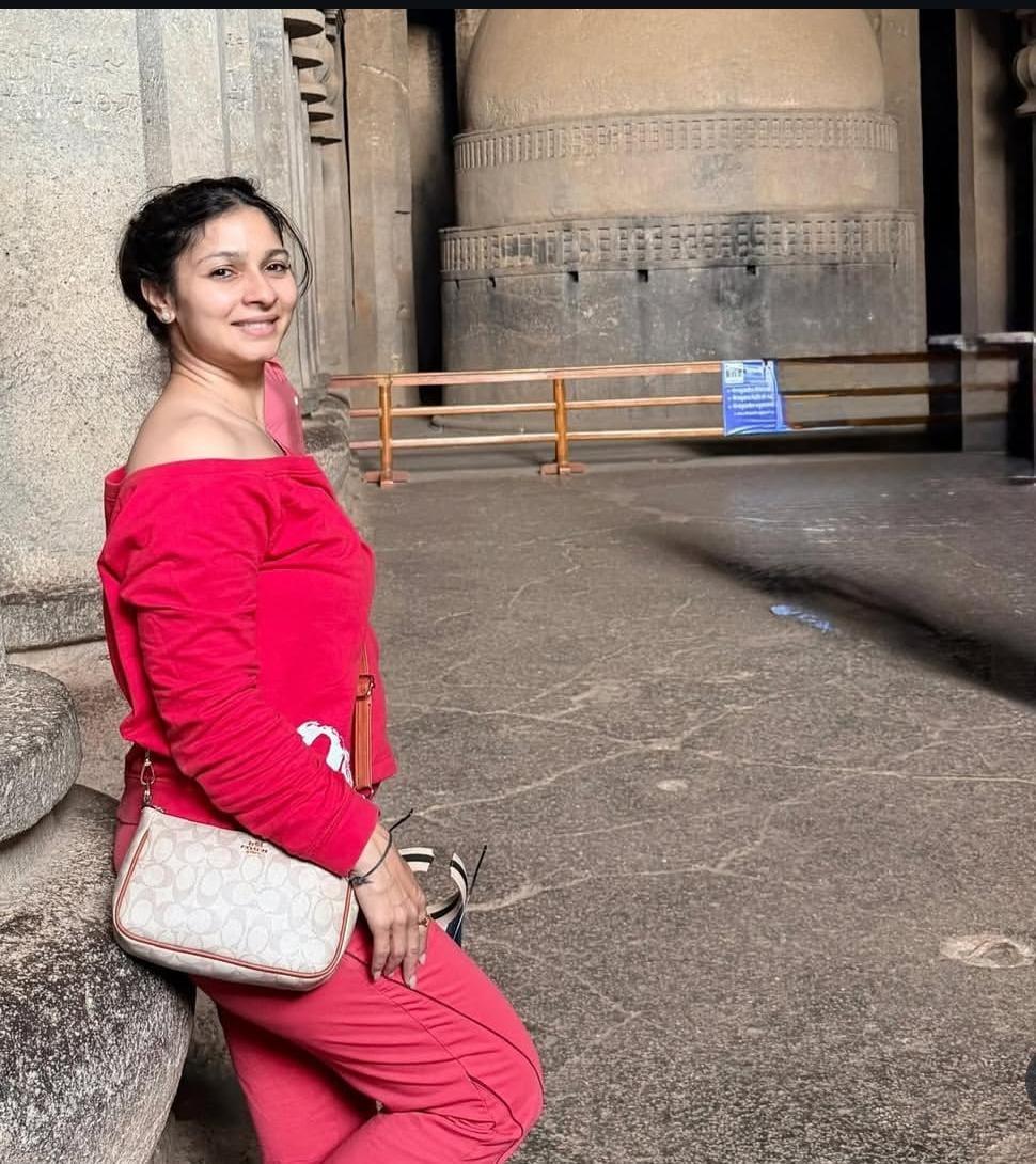 Tanishaa Mukerji starts the new year 'connecting with ancient knowledge at Karla Caves'