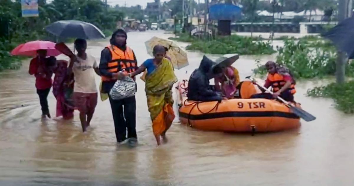 Over 900 people rendered homeless as flash flood hits Tripura