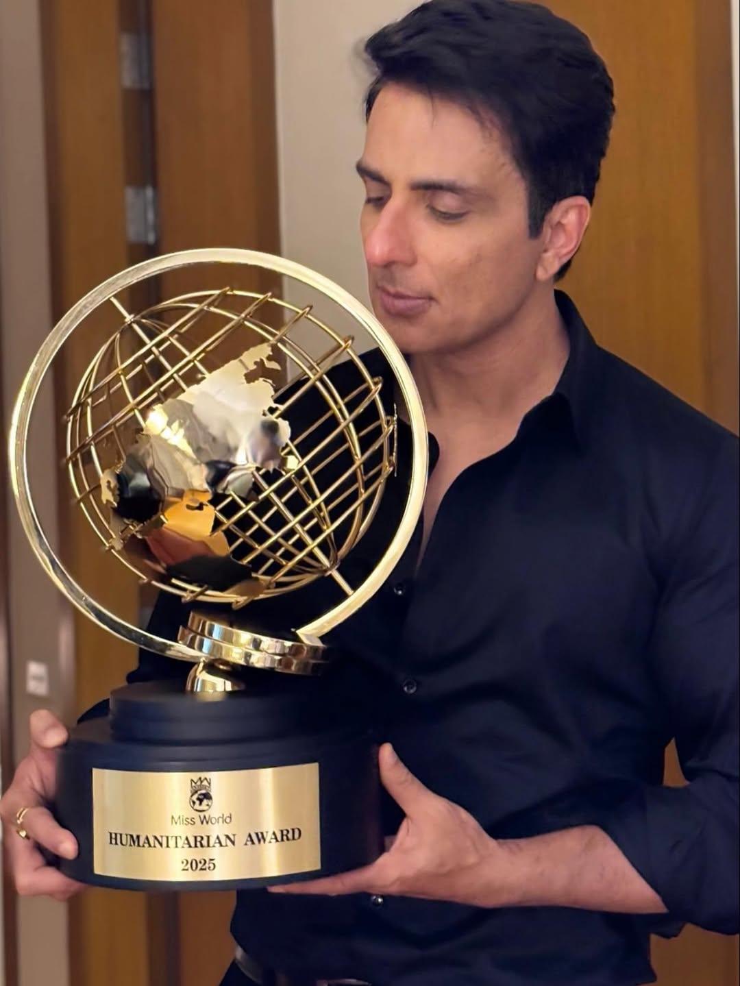 Sonu dedicates Miss World Humanitarian Award to resilient mothers, students and migrants