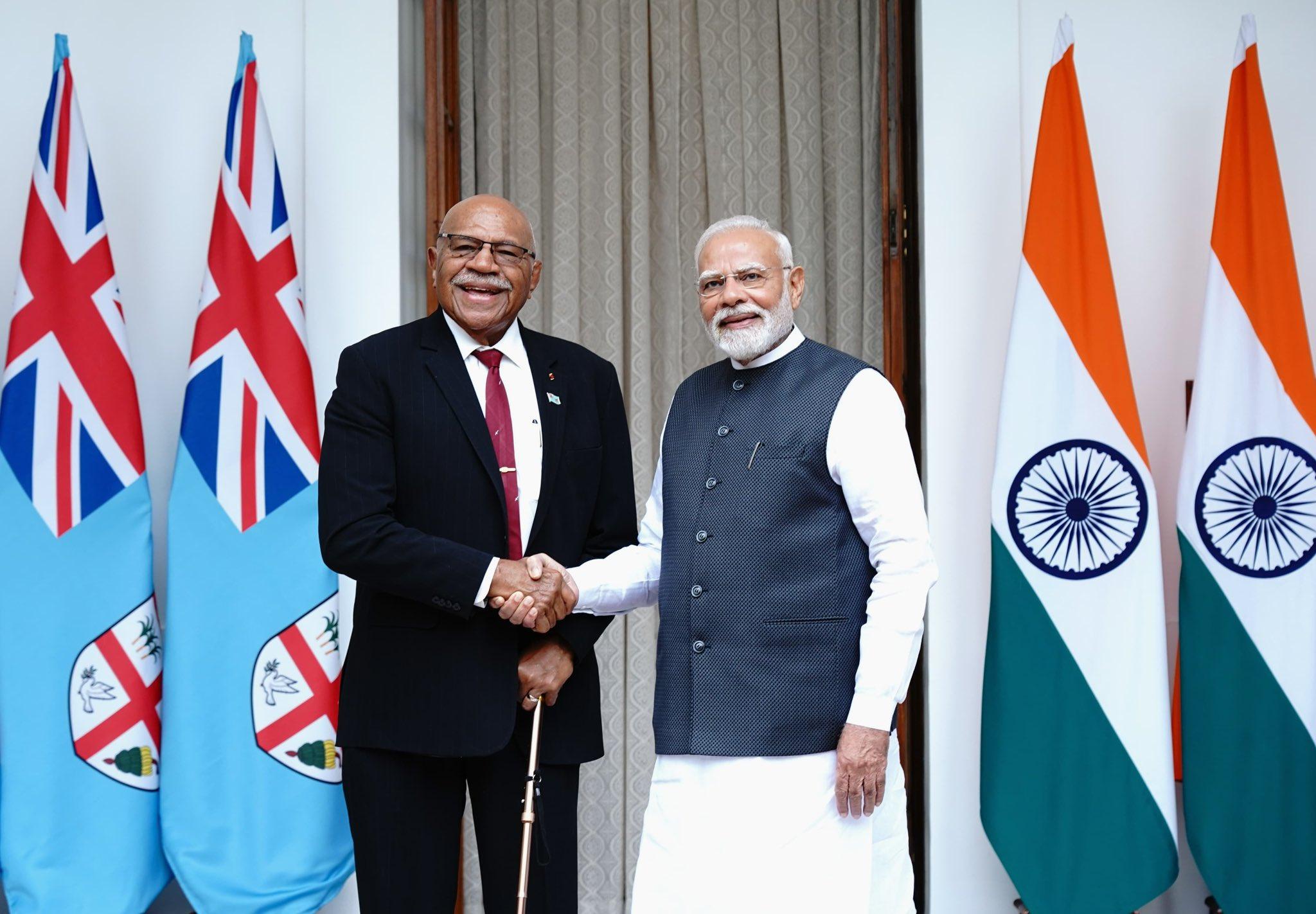 PM Modi holds delegation-level talks with Fijian PM Rabuka at Hyderabad House