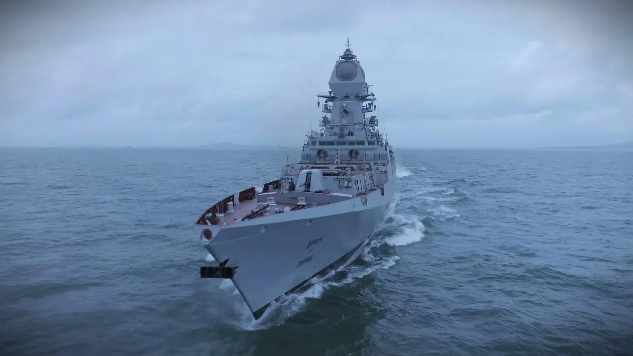 Guided Missile Stealth Destroyer INS Imphal.