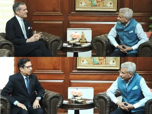 EAM Jaishankar meets US envoy Garcetti, Nepal's envoy Sharma 