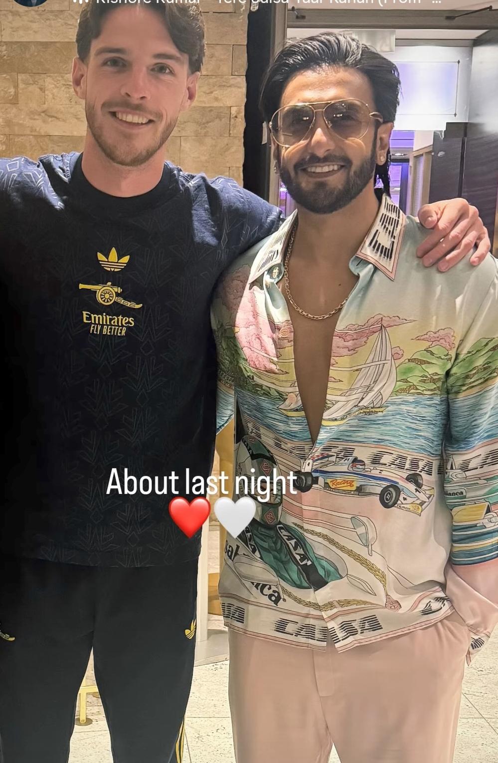 Ranveer Singh poses with Arsenal star Declan Rice amid ‘Don 3’ row