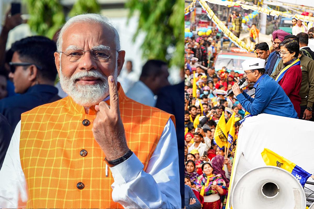 Narendra Modi BJP Arvind Kejriwal AAP