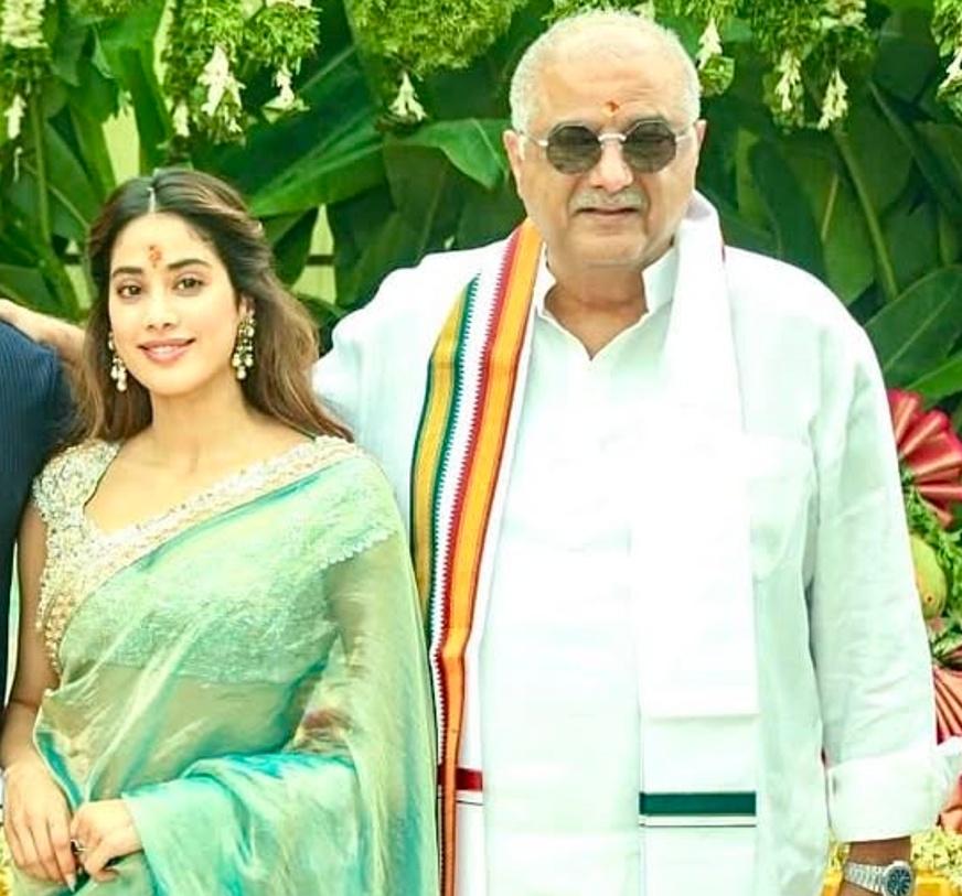 Janhvi Kapoor says 'Wow papa' as Boney Kapoor flaunts his new look
