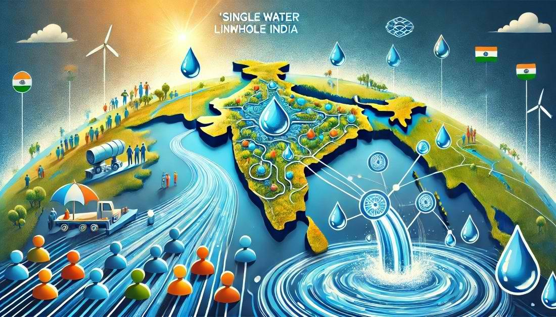 India with flowing water connection