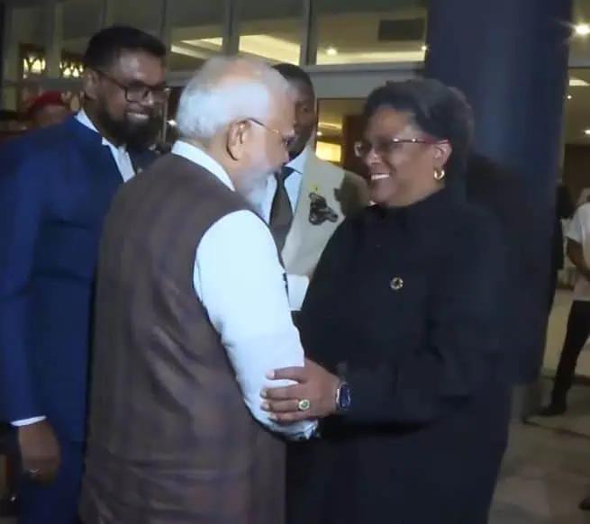 PM Mia Mottley & PM Modi