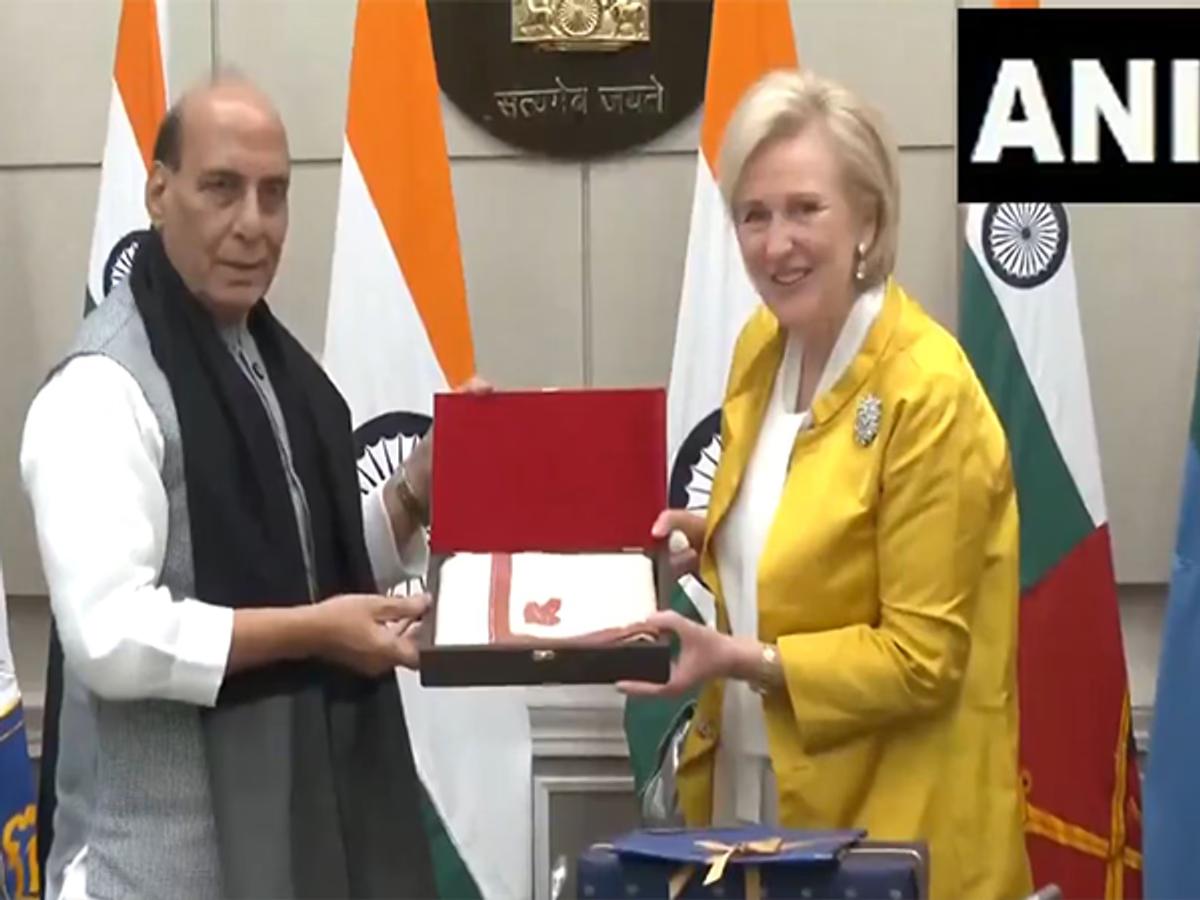 Rajnath Singh meets Princess Astrid