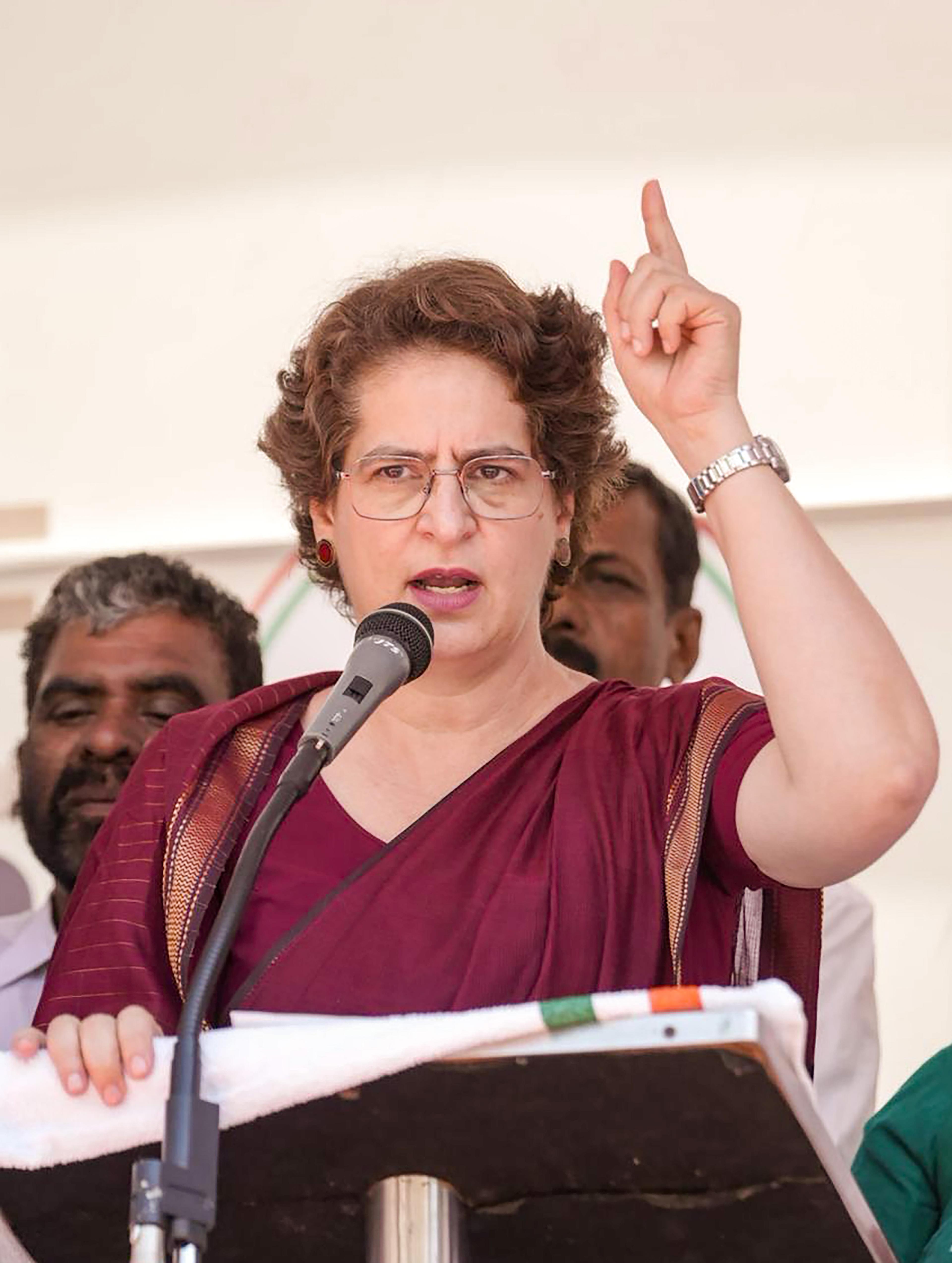‘Arrogance and guilt’: Priyanka Gandhi targets BJP over Khera row