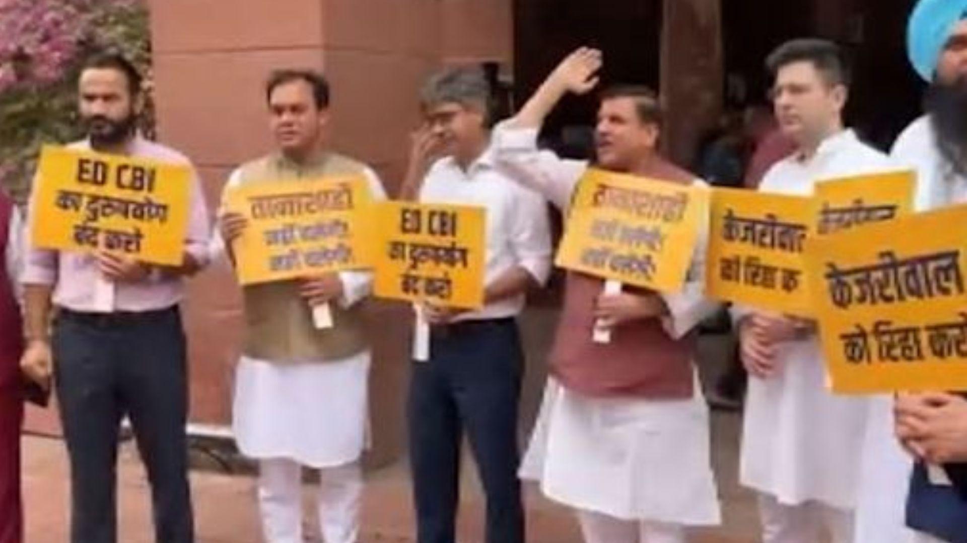 AAP holds protest