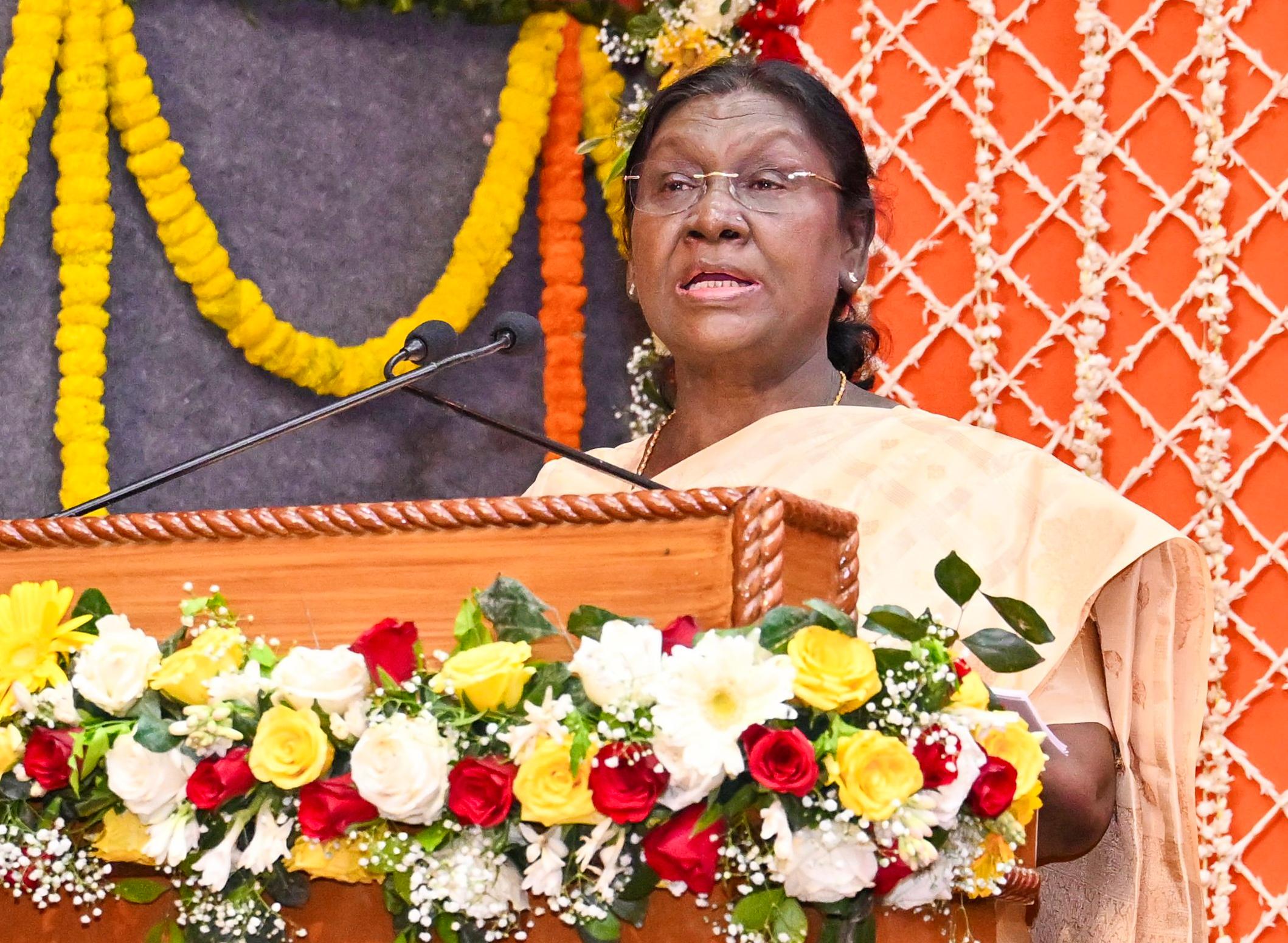 Its talented people playing significant role in journey of Viksit Bharat: Prez Murmu on Odisha Day