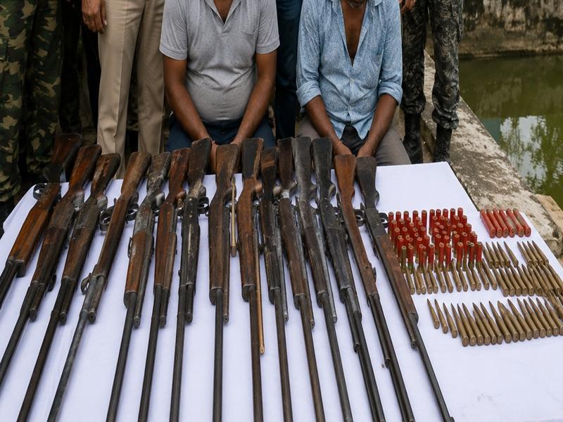 Bengal: Two Trinamool leaders held in South 24 Parganas after arms haul