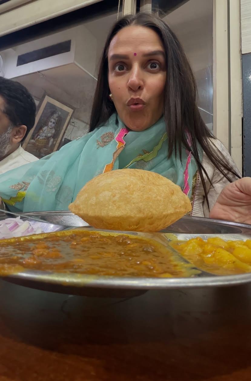 Neha Dhupia dives into authentic chole bhature, seeks blessings at Golden Temple in Amritsar
