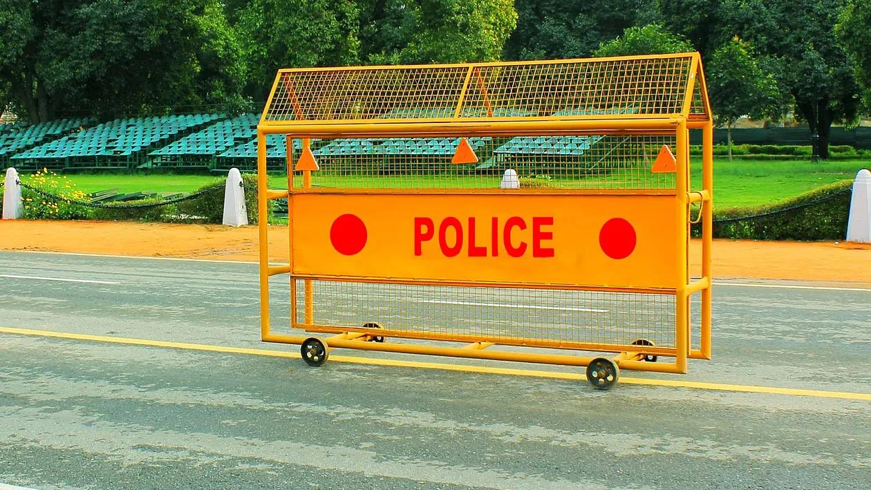 Police barricade